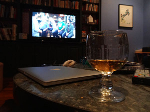 Whiskey and an episode ofIt's Always Sunny in Philadelphia.