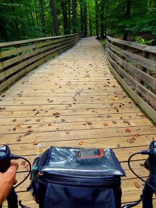 One of many boardwalk sections of the Matthew Henson Trail