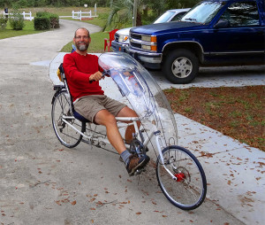 My first recumbent bicycle.