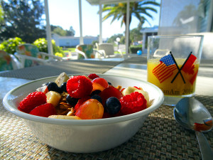 Breakfast on the porch.