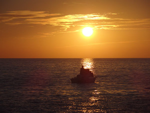 Obvious Caption of the Day:Sunset in Key West