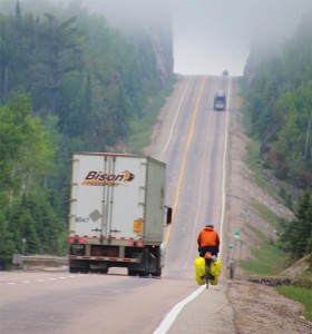 Big hills.  Big trucks.