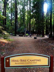 Hiker/Biker site at Pfeiffer Big Sur.