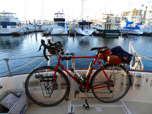 Bike on a boat.