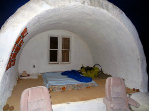 Open air accommodations.