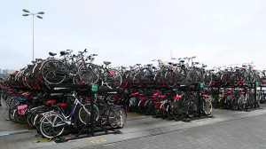 Bicycle parking at Central Station in Amsterdam.